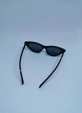 Детские солнцезащитные очки лисички / кошачий глаз черные