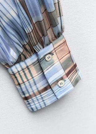 Металізована картата сорочка7 фото