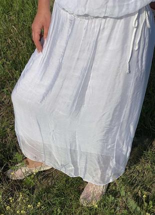 Шикарное натуральное платье летнее нарядное шелк и трикотаж италия2 фото