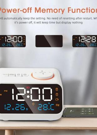 Часы настольные с радио и будильником арт. 04515