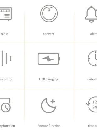 Часы настольные с радио и будильником арт. 04515