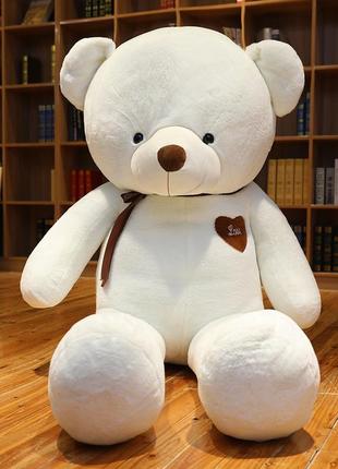 М'яка іграшка ведмідь білий, 180 см, тм dreamtoys