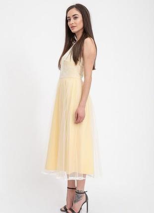 Новое роскошное нарядное воздушное длинное платье с кружевным верхом2 фото