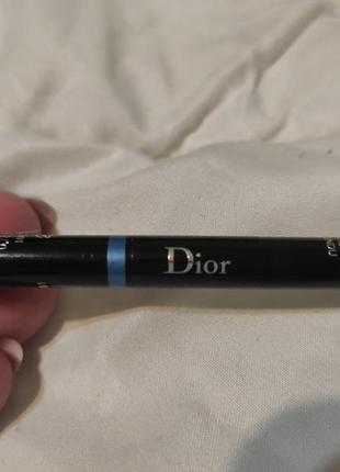 Dior подвійний лайнер для очей (блакитний/чорний)