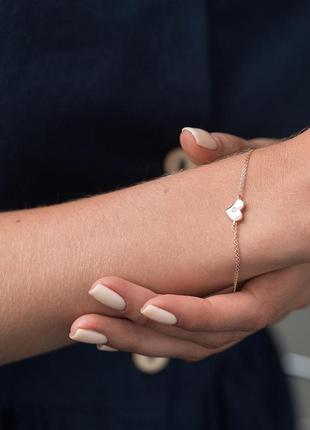 Золотой браслет "сердечко" б02922