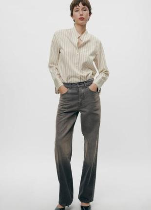 Прямые джинсы full-length high-waist от zara 
в наличии ✅5 фото