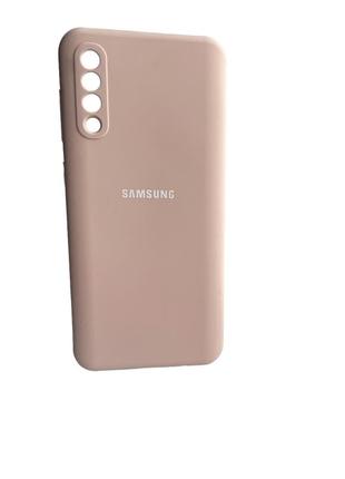 Чохол  silicone case для samsung galaxy a30s a50 a50s пудровий