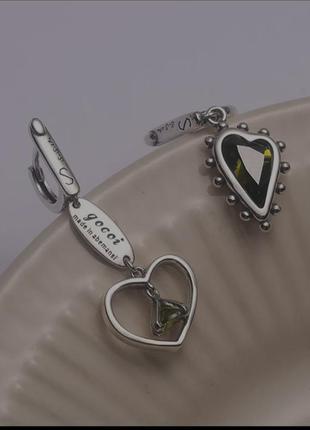 Новые серьги измельчения 925, асимметрия,