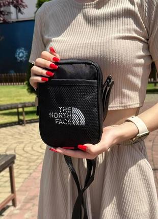 Барсетка  через плече the north face tnf  чорна сумка чоловіча спортивна