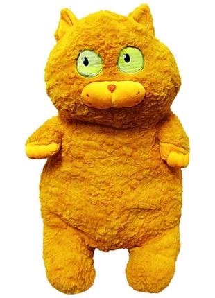 Мягкая игрушка "толстый кот" k15215, 60 см (желтый)1 фото