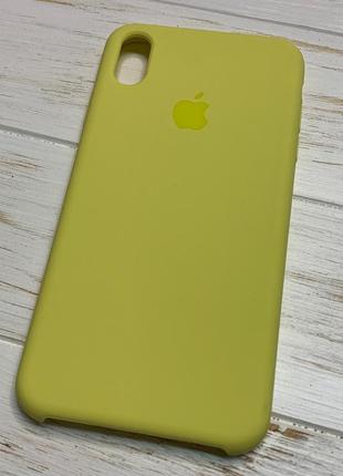 Силіконовий чохол silicone case для iphone xs max жовтий lemonade 37 (бампер)2 фото