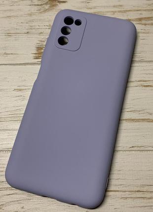 Силиконовый чехол soft silicone case full для samsung a02s / a03s (a025 / a037) фиалковый (бампер)