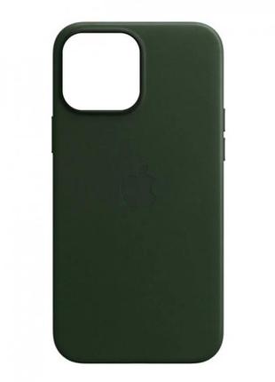 Leather case with magsafe — iphone 13 pro max  — sequoia green