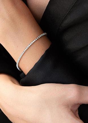 Браслет теннис в белом золоте с белыми 
бриллиантами 5187415015 фото