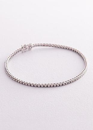 Браслет теннис в белом золоте с белыми 
бриллиантами 518741501