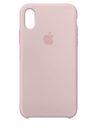 Силіконовий чохол silicone case для iphone xs max пудровий pink sand 19 (бампер)