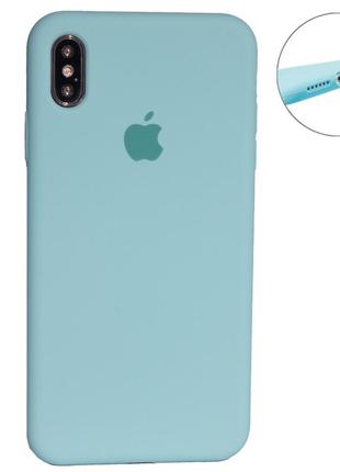 Original silicone case full size — iphone xs max — marina green (17)