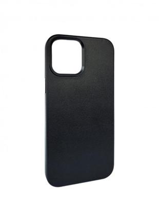 Leather case with magsafe no logo — iphone 13 pro max  — black
