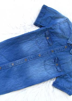 Стильная джинсовая рубашка с коротким рукавом rebel1 фото