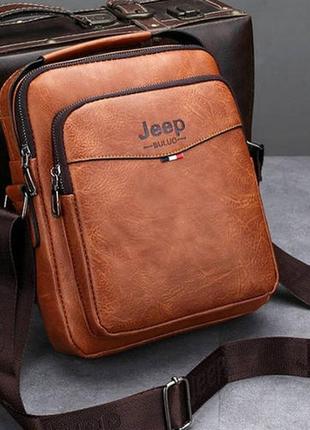 Модна чоловіча сумка планшет jeep повсякденна, барсетка сумка-планшет для чоловіків еко шкіра2 фото