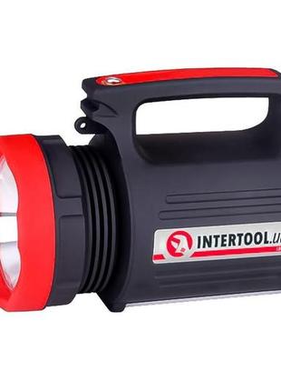 Фонарь аккумуляторный intertool - 1led x 5вт