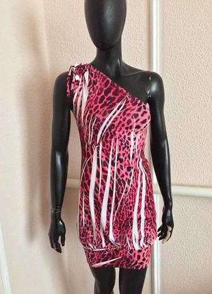 Стильное летнее платье миди принт леопард1 фото