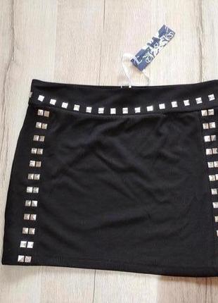 Стильна міні спідниця з метал декором new york laundry (m)