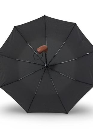Мужской зонт полуавтомат с деревянной ручкой #034075
