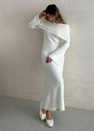 Теплое вязаное платье шерсть альпака5 фото
