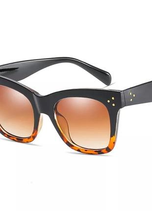 Сонцезахисні окуляри жіночі квадратні леопардові3 фото