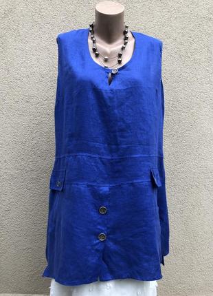 Синее,платье туника,сарафан,блуза,этно бохо стиль,большой ращмер,1 фото
