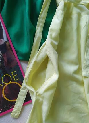 Лимонне ситцева батистове міді плаття халат на гудзиках, вінтажний стиль тонкий бавовна3 фото