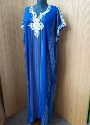 Сукня туніка з вишивкою в етно стилі1 фото