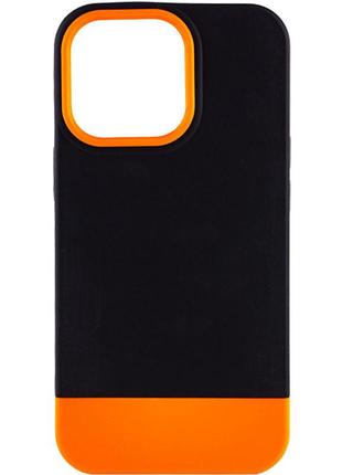 Матовий чохол на iphone 13 pro max / айфон 13 макс black / orange