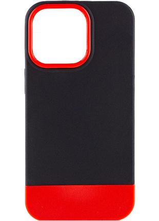 Матовый чехол на iphone 13 pro max / айфон 13 про макс black / red