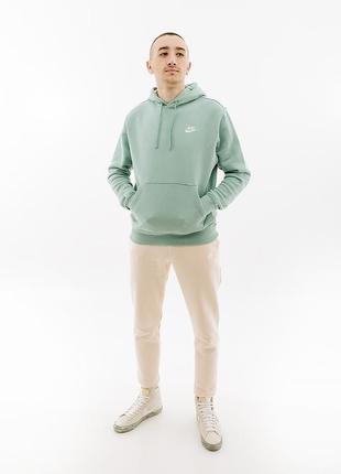 Мужское худи nike m club hoodie po bb бирюзовый xl (7dbv2654-310 xl)