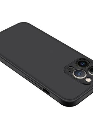 Пластиковый чехол 360 градусов на iphone 13 pro черный пластиковый чехол 360 градусов на айфон 13 про