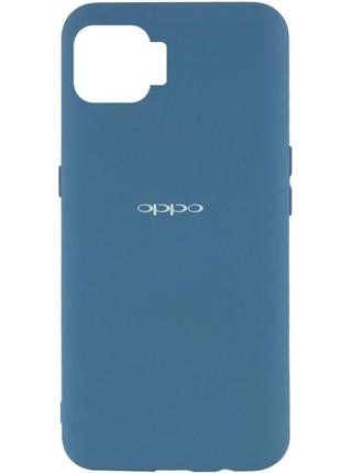 Матовый силиконовый чехол на oppo a73 / оппо а73 синий / navy blue