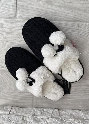 Теплые домашние тапочки