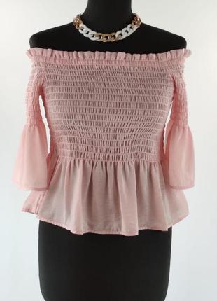 Стильна блуза ніжно розового кольору розмір с