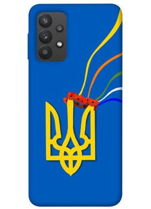 Чехол с принтом на самсунг галакси а32 квітучий герб / чехол с принтом на samsung galaxy a32 4g