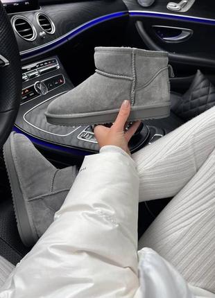 Зимові жіночі черевики ugg ultra mini grey