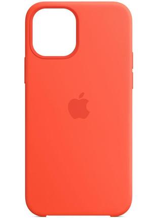 Матовый силиконовый чехол на iphone 12 pro max оранжевый / матовый силиконовый чехол на айфон 12 про макс