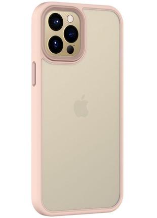 Протиударний матовий чохол на iphone 14 plus / айфон 14 плюс рожевий