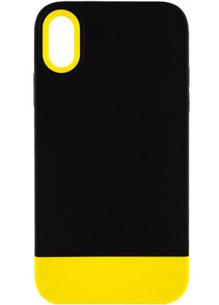 Матовий чохол на iphone xr / айфон ікс ер black / yellow