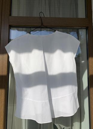 Белая рубашка zara m oversize6 фото