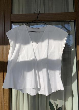 Белая рубашка zara m oversize5 фото