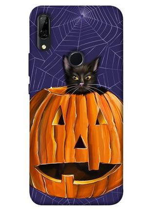 Чохол із принтом на хуавей п смарт з cat and pumpkin / чохол із принтом на huawei p smart z