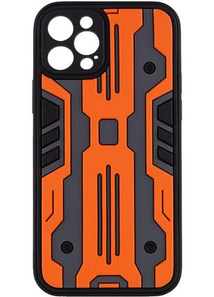 Матовый противоударный чехол на iphone 12 pro / айфон 12 про (6.1 дюйм) оранжевый