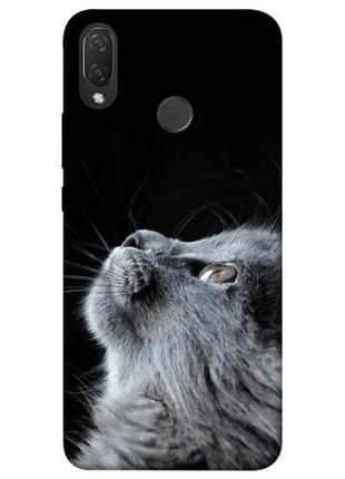 Чехол с принтом на хуавей п смарт плюс cute cat / чехол с принтом на huawei p smart plus1 фото